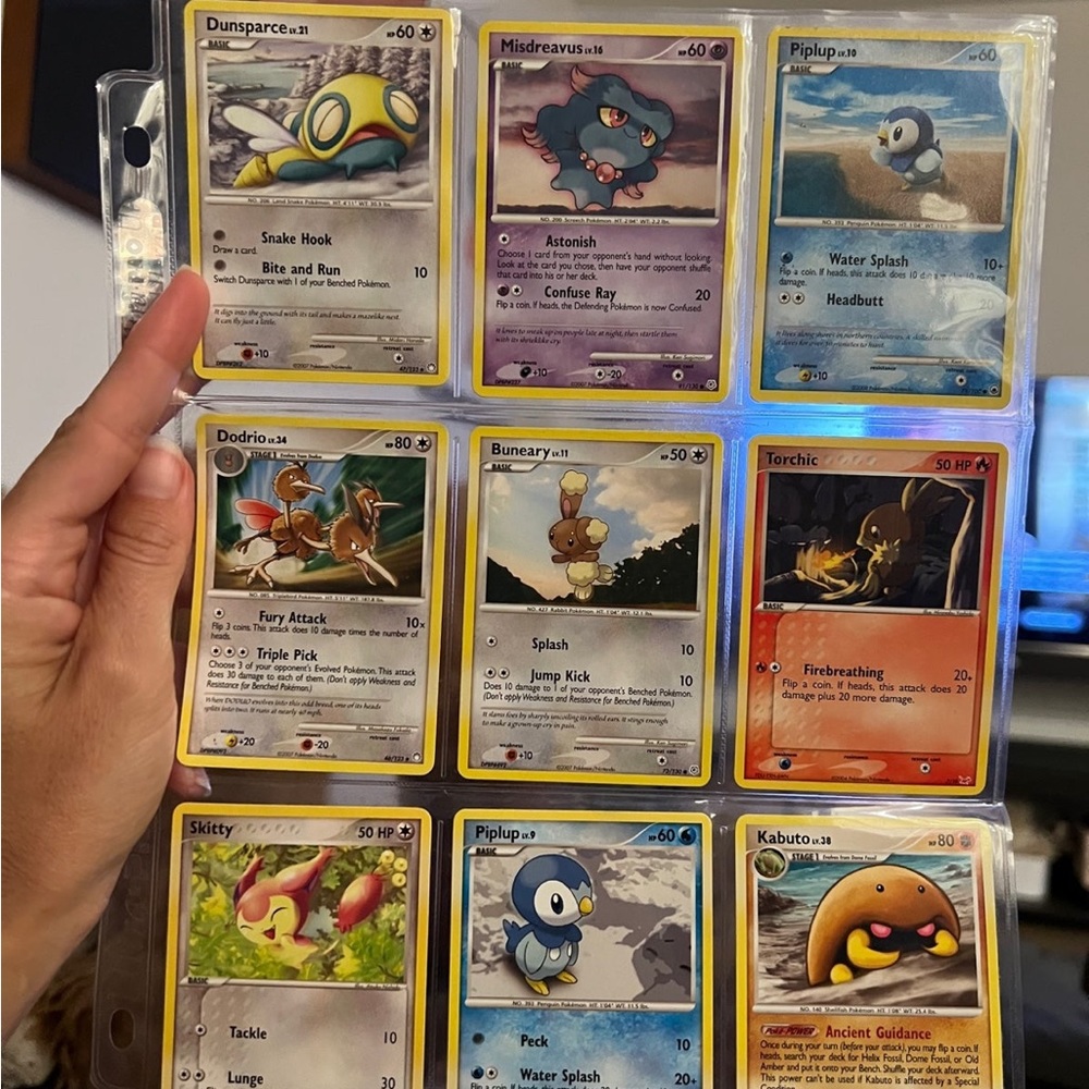 Sheet of Pokémon cards 2004-2007